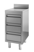 Combisteel Arbeitsschrank mit 3 Schubladen und Aufkantung...