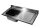 Combisteel Einbauspüle mit 1 Becken links aus Edelstahl 700x700x40mm