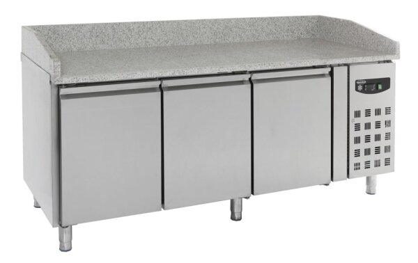 Combisteel Pizzakühltisch mit Granitplatte und 3 Türen