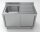 Combisteel Spülschrank mit 2 Türen und 1 Becken links aus Edelstahl 1200x700x850mm