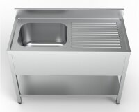 Combisteel Spültisch 1Becken links mit Grundboden...