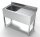 Combisteel Spültisch 1Becken links mit Grundboden aus Edelstahl 1200x600x850mm