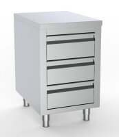 Combisteel Arbeitsschrank 3 Schubladen Edelstahl AISI 430...
