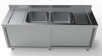 Combisteel Spülschrank 2 Schiebetüren 2 Becken...