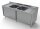 Combisteel Spülschrank 2 Schiebetüren 2 Becken mitte 2000x700x850mm