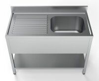 Combisteel Spültisch 1 Becken rechts Grundboden...
