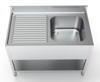 Combisteel Spültisch 1 Becken rechts Grundboden...