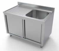 Combisteel Spülschrank 2 Schiebetüren 1 Becken...