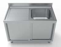Combisteel Spülschrank 2 Schiebetüren 1 Becken...