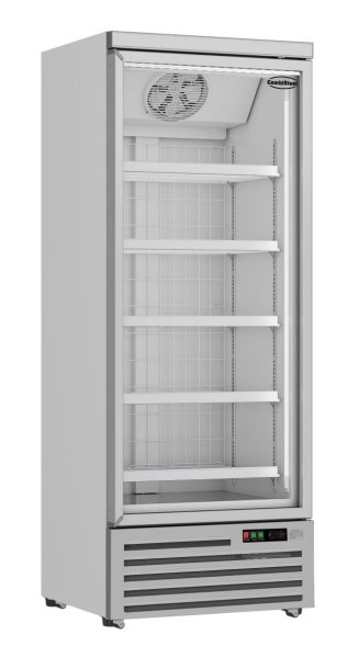 Combisteel Tiefkühlschrank 600 Liter 1 Glastür 5 Böden fahrbar 750x710x1997mm