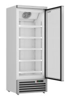 Combisteel Tiefkühlschrank 600 Liter 1 Glastür 5 Böden fahrbar 750x710x1997mm