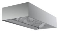 Combisteel Kastenhaube aus Edelstahl 3000x950x400mm