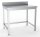 Combisteel Arbeitstisch mit Aufkantung aus Edelstahl 800x700x900mm