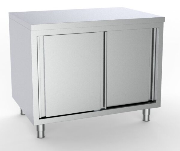 Combisteel Arbeitsschrank mit Schiebetüren aus Edelstahl 1800x600x850mm