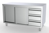 Combisteel Arbeitsschrank mit 2 Türen 3 Schubladen...