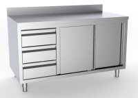 Combisteel Arbeitsschrank mit 2 Türen 3 Schubladen...