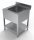 Combisteel Spültisch 1 Becken mit Grundboden aus Edelstahl 700x700x850mm