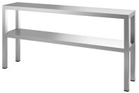 Edelstahl Aufsatzbord 2 Stufig, 1400 x 300 x 650 mm