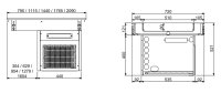 Einbaukühlwanne 4/1 - 80Mm,1440 x 720 x 521 mm