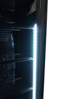 Gastro Kühlschrank mit 382 Liter - schwarz, 1 Glastür & LED-Beleuchtung