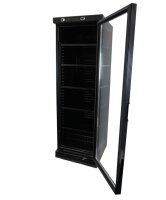 Gastro Kühlschrank mit 382 Liter - schwarz, 1 Glastür & LED-Beleuchtung