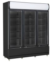Kühlschrank 3 Glastüren Schwarz Fcu-1200...