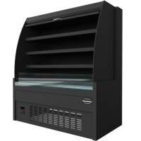 Combisteel Kühlvitrine mit Nachtabdeckung 440 Liter und schwarzem Design