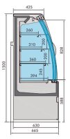 Combisteel Kühlvitrine Noah mit 2 Türen und 3 Böden