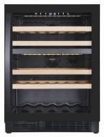 Profi Weinkühlschrank mit 2 Zonen - LED-Beleuchtung & Umluftkühlung, schwarz