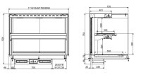 Combisteel Einbau-Wärmevitrine aus Keramik GN4/1