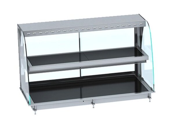 Combisteel Einbau-Wärmevitrine Wandmodell aus Keramik GN4/1