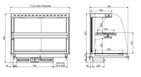 Combisteel Einbau-Wärmevitrine Wandmodell aus Keramik GN4/1