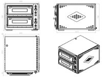 Combisteel Doppel-Pizzaofen für 2X6Pizzen Ø30mm