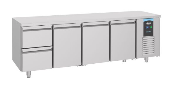 Combisteel Kühltisch mit 3 Türen und 2 Schubladen aus Edelstahl 2330x700x850mm