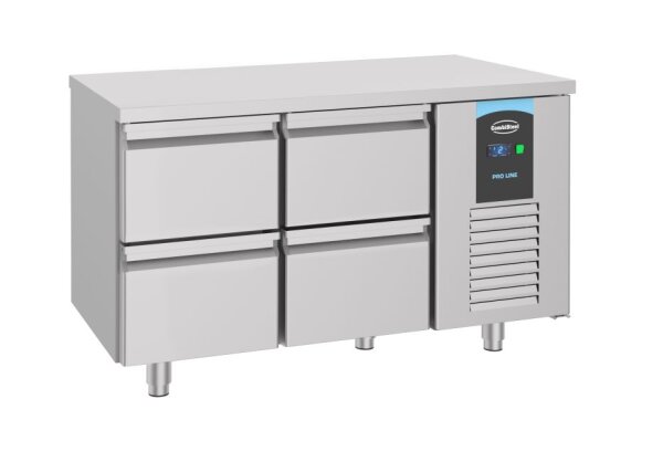Combisteel Kühltisch mit 4 Schubladen aus Edelstahl  1400x700x850mm