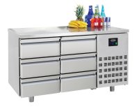 Kühltisch 6 Schubladen,1400 x 700 x 850 mm Barkühltisch Belegstation
