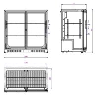 Combisteel Barkühlschrank mit 2 Türen und 4...