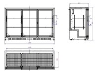 Combisteel Barkühlschrank mit 3 Türen und 6...