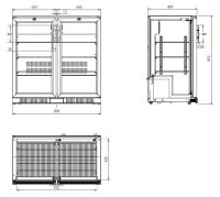 Combisteel Barkühlschrank mit 2 Türen und 4...