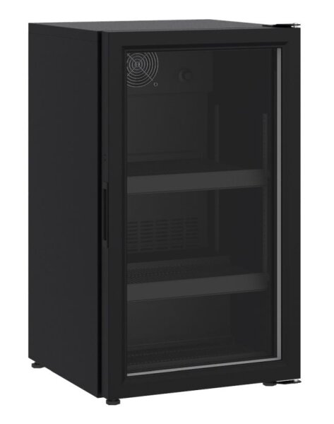 Barkühlschrank mit 136 Liter - Umluftkühlung, LED-Innenbeleuchtung, schwarz