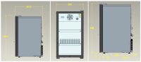Barkühlschrank mit 136 Liter - Umluftkühlung,...