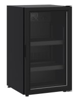 Kühlschrank Tischmodel Glastür 136L Schwarz
