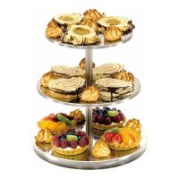 Edelstahl Etagere 3-stufig ohne Griff – Kleine...