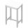 Hackblock 50x40x85 cm – Polyethylen-Arbeitsplatte mit Edelstahl-Untergestell, abnehmbar, höhenverstellbar & spülmaschinengeeignet