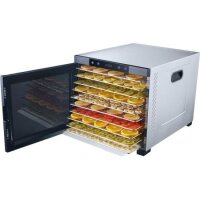 Dörrautomat Profi Edelstahl – 10 Einschübe, leiser Lüfter & gleichmäßiges Dörren