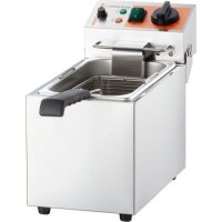 Fritteuse 8 Liter Edelstahl - Tischgerät, 2 kW, 230V