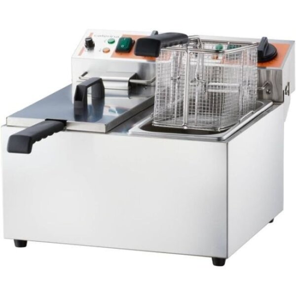 Profi Doppel-Fritteuse 16L – Caterina Edelstahl, 2x8L, 6kW