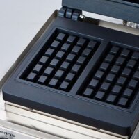 Brüsseler Waffeleisen für 100x165 mm Waffeln - Gehäuse aus Edelstahl, 230 V
