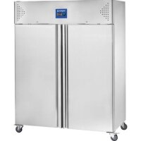 Edelstahl-Kühlschrank GN 2/1 mit 2 Türen - 1300...