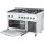 Gasherd Eco 6 Brenner Mit Elektro-Heißluftofen (600 X 400 Mm / Gn 1/1) Serie 700 Nd - G20, 6-Brenner (3X3,5 + 3X5 Kw)